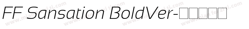 FF Sansation BoldVer字体转换
